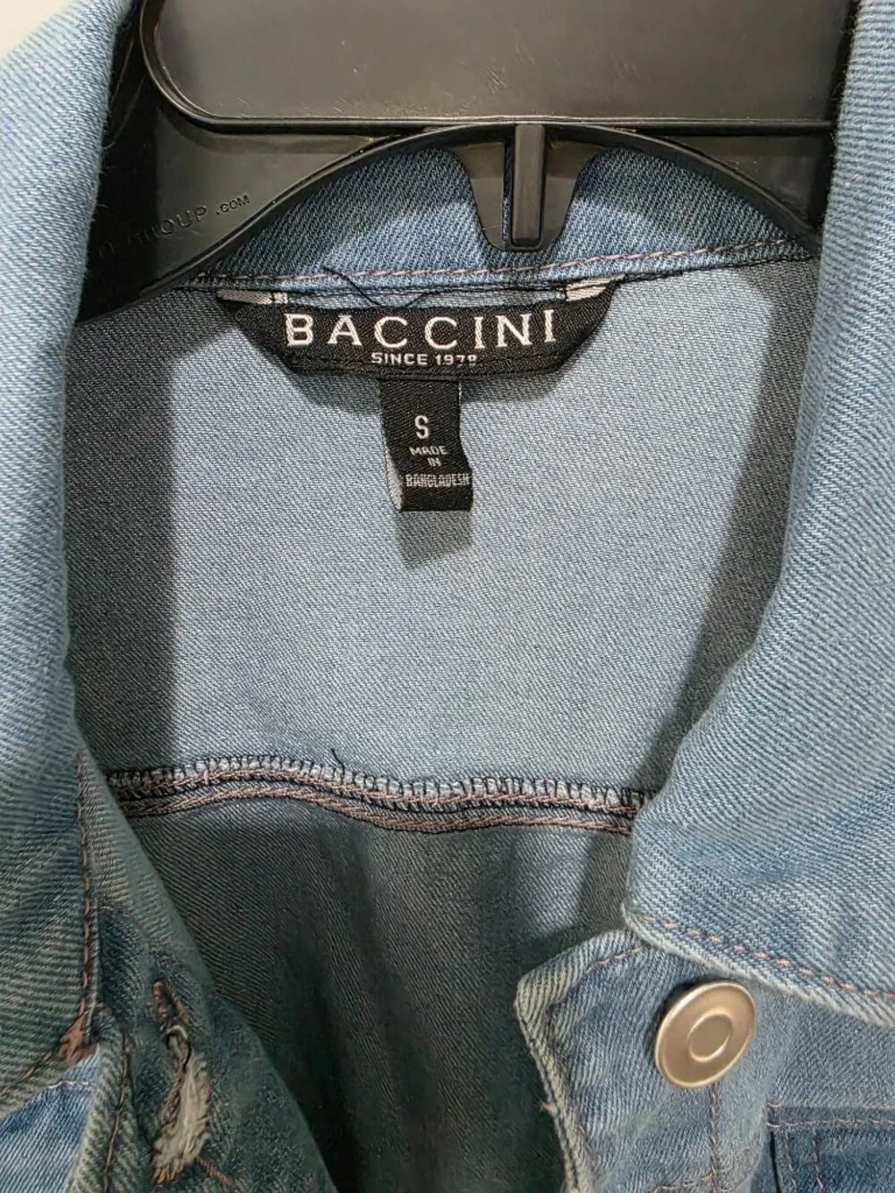 Baccini Light Wash‎ Denim Jean Jacket – Women’s Small Button Front Classic - Picture 2 of 12